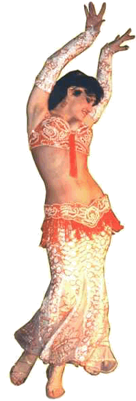 Sahra Saeeda in a cabaret costume