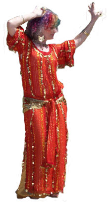 Photo of Chelydra in coin beledi dress.